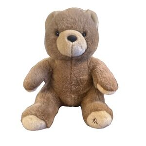 Harrods Knightsbridge Teddy Bear 14" Plush Stuffed Animal Toy Sandy Brown Vtg